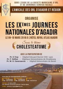 Lire la suite à propos de l’article 9èmes Journées Nationales ORL d&rsquo;Agadir