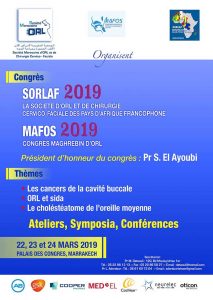 Lire la suite à propos de l’article Congrès ORL – Marrakech 22,23 et 24 avril 2019