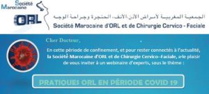Lire la suite à propos de l’article Webinaire-Vidéo: PRATIQUES ORL EN PÉRIODE COVID 19