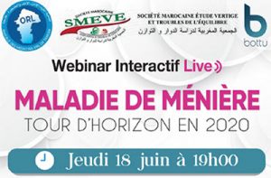 Lire la suite à propos de l’article Webinaire: Maladie de Ménière – Tour d&rsquo;horizon en 2020 –