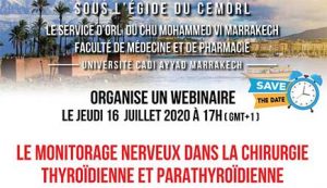 Lire la suite à propos de l’article Webinaire: LE MONITORAGE NERVEUX DANS LA CHIRURGIE THYROÏDIENNE ET PARATHYROÏDIENNE