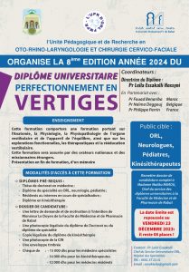 Lire la suite à propos de l’article Diplôme Universitaire: Perfectionnement en Vertiges