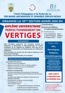 Lire la suite à propos de l’article Diplôme Universitaire: Perfectionnement en Vertiges